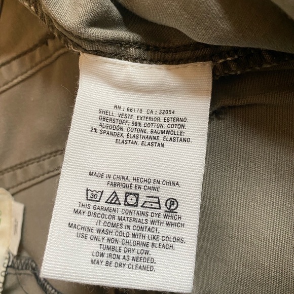 Anthropologie Green Cargo Utility Cropped Camo Pants Relaxed Casual - Picture 12 of 12